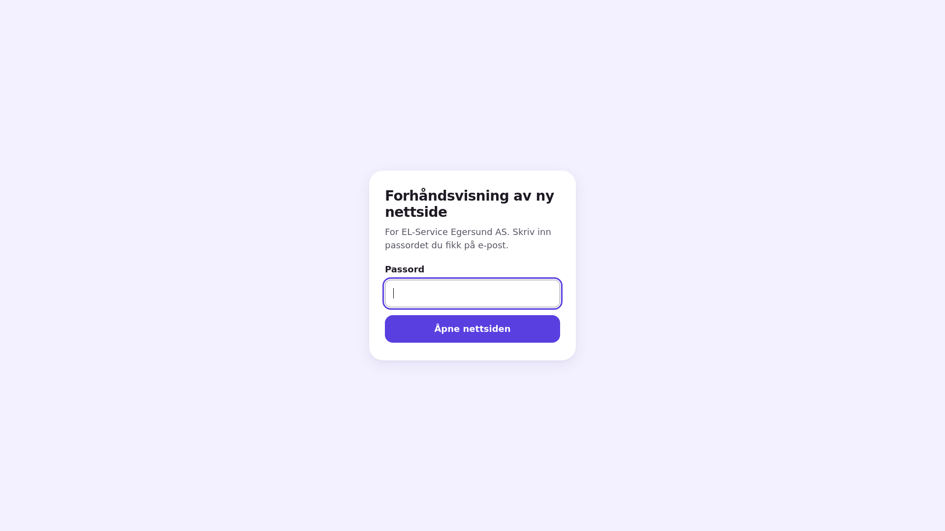 Forhåndsvisning – EL-Service Egersund AS - URL Scan Results | Tiny Scan