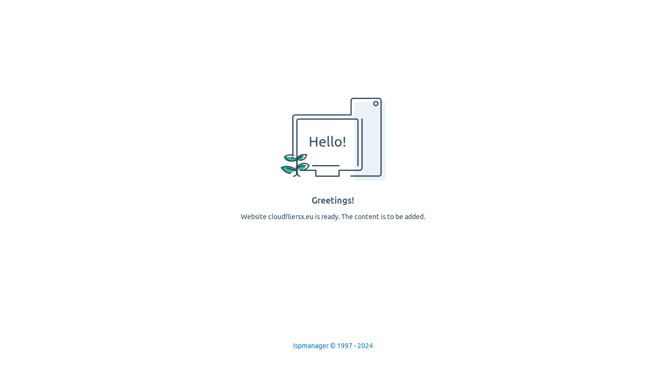 the desktop screenshot of cloudfliersx.eu
