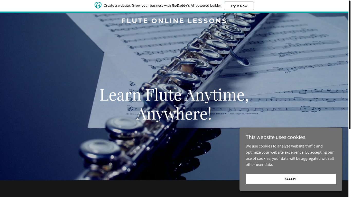 the desktop screenshot of fluteonlinelessons.com