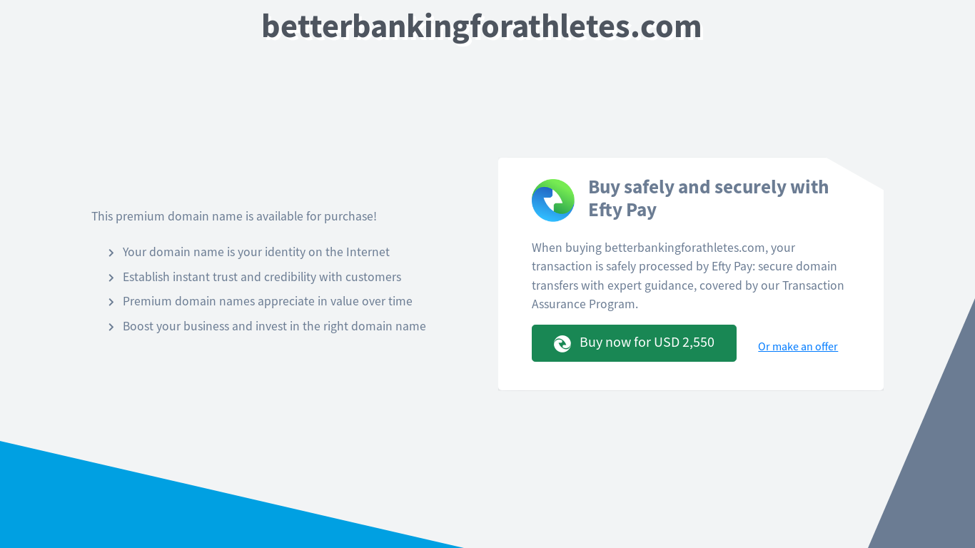 the desktop screenshot of www.betterbankingforathletes.com
