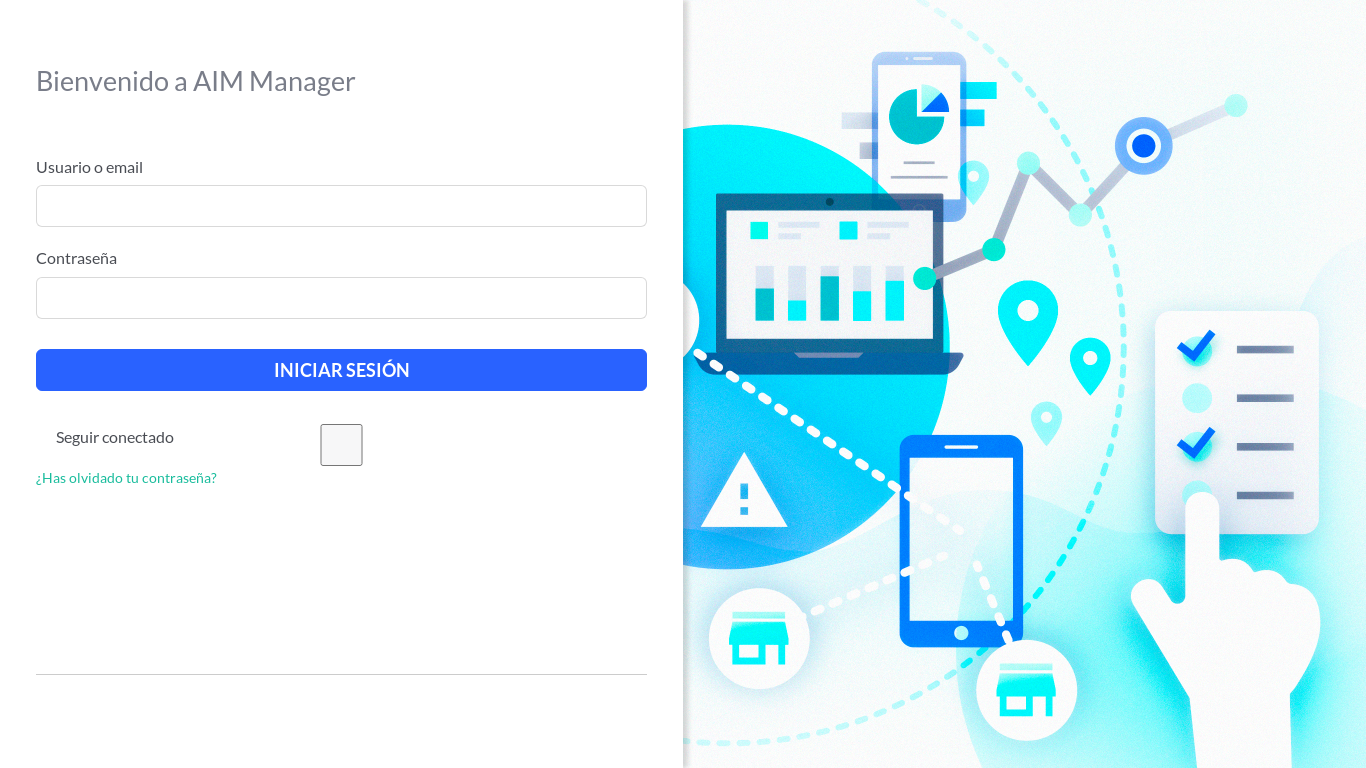 the desktop screenshot of auth.aimmanager.io