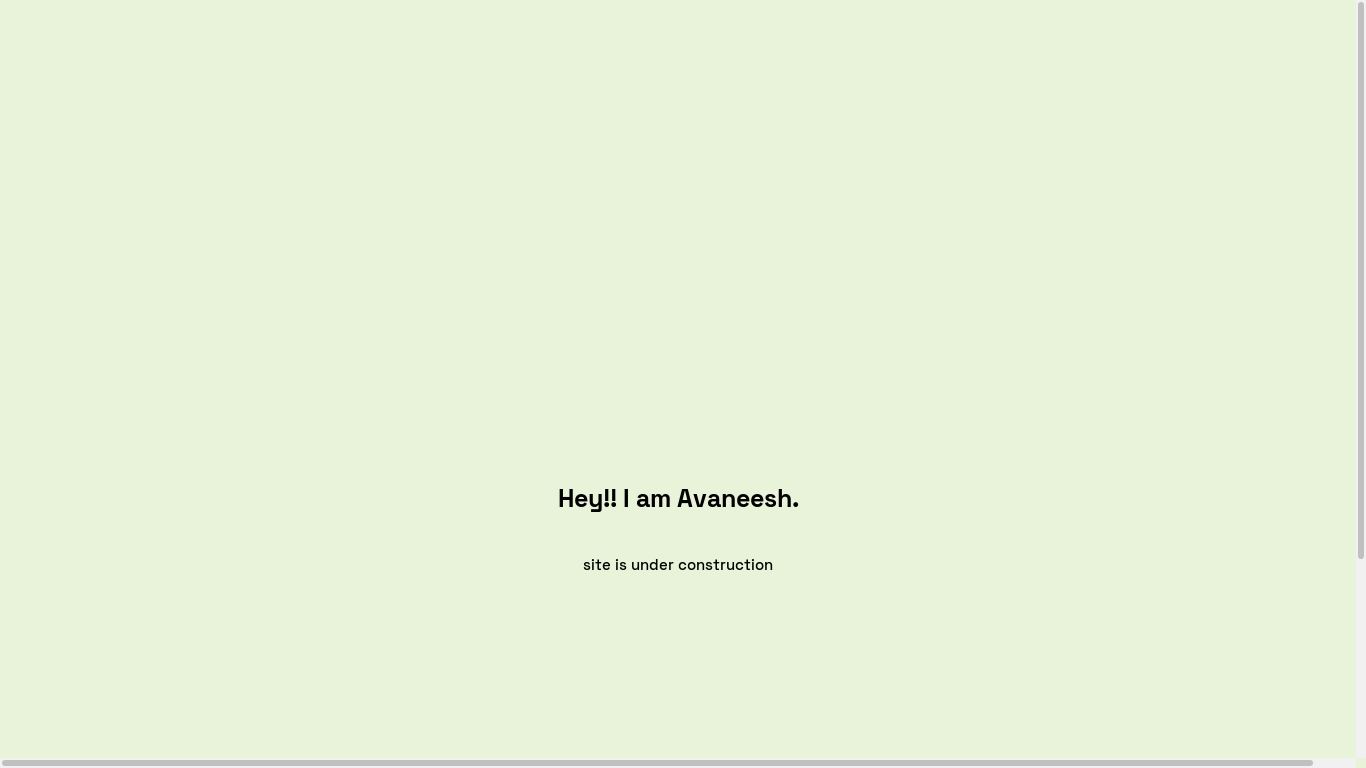 the desktop screenshot of avaneeshbk.in