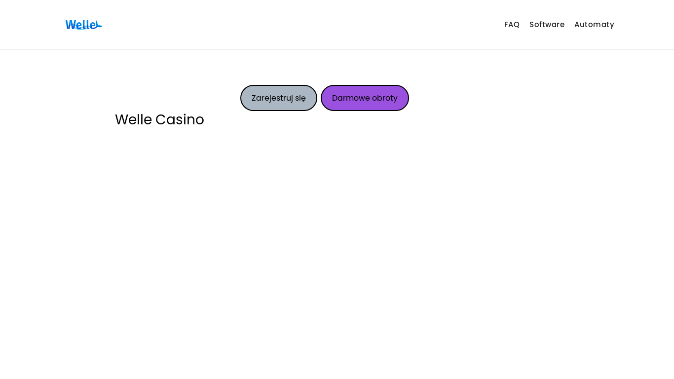 the desktop screenshot of wellecasino.pl