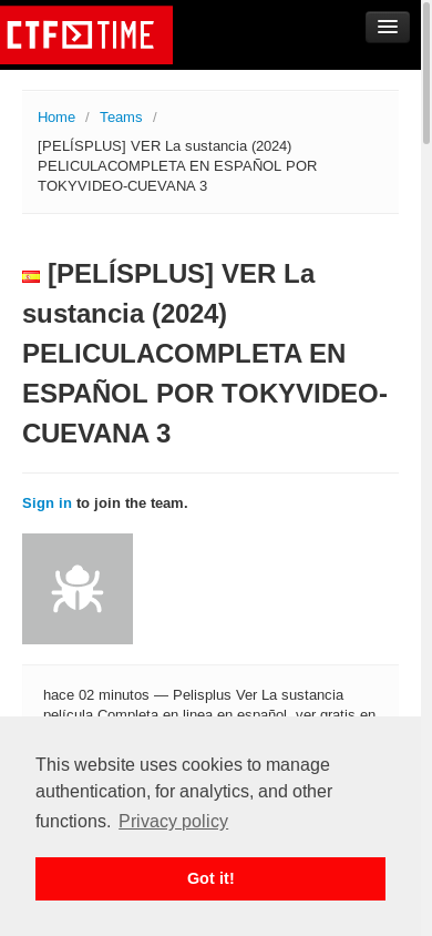 the mobile screenshot of ctftime.org
