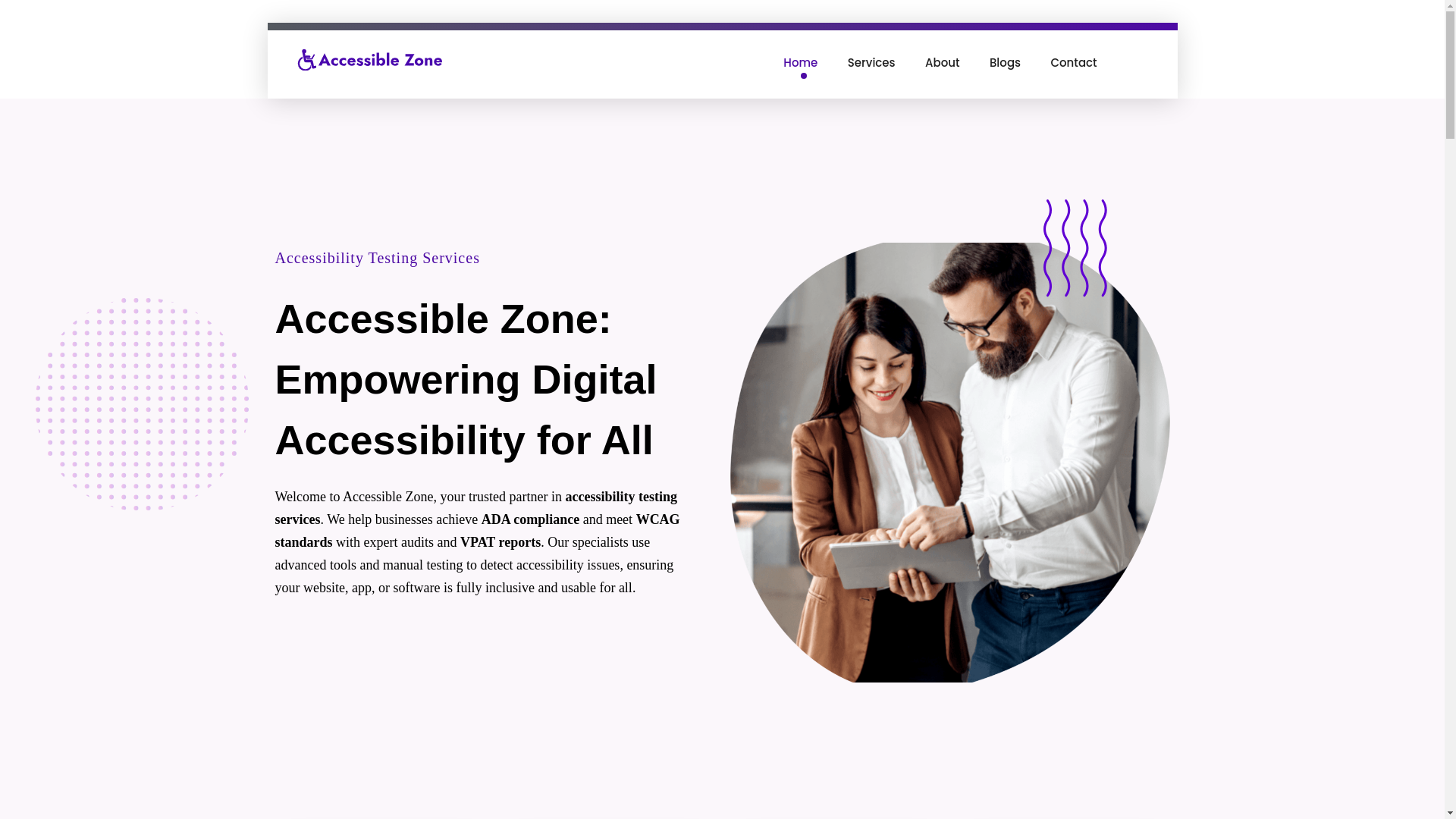 the desktop screenshot of accessiblezone.com