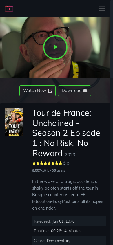 the mobile screenshot of primeseries.stream