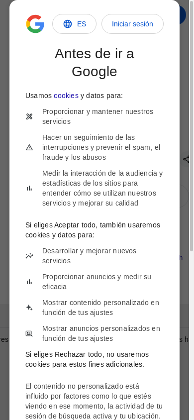 the mobile screenshot of www.google.com