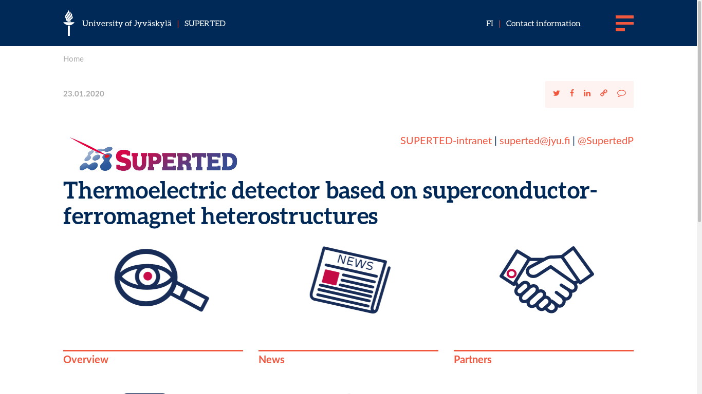 the desktop screenshot of superted-project.eu