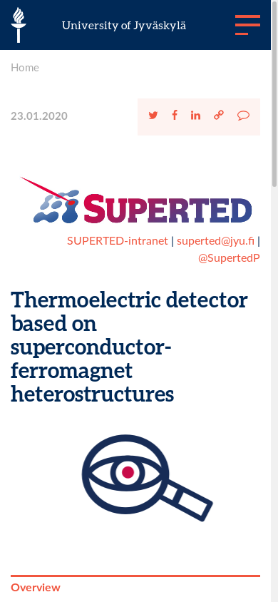 the mobile screenshot of superted-project.eu