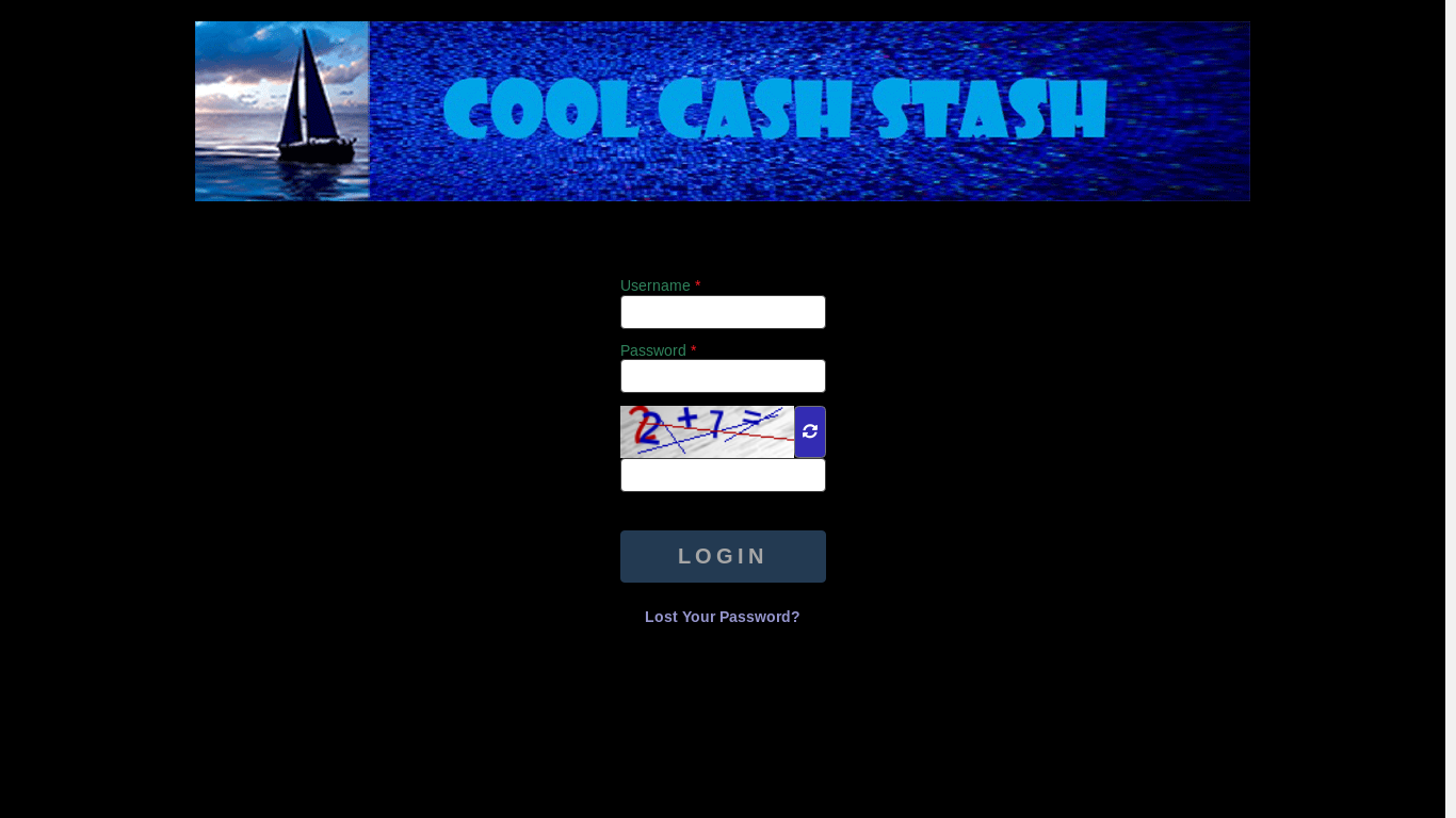 the desktop screenshot of coolcashstashes.com