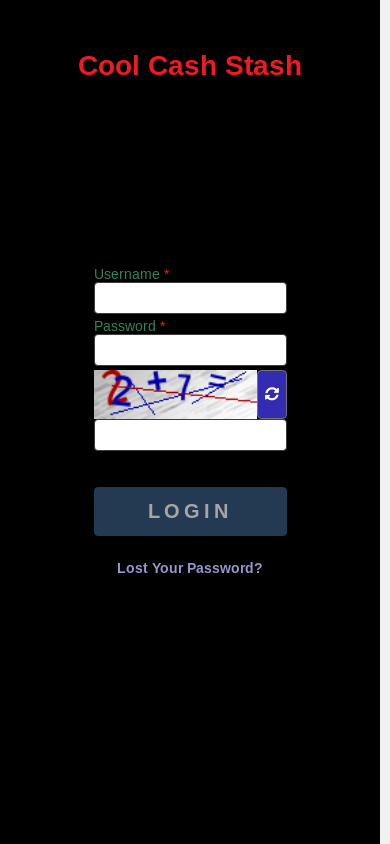 the mobile screenshot of coolcashstashes.com