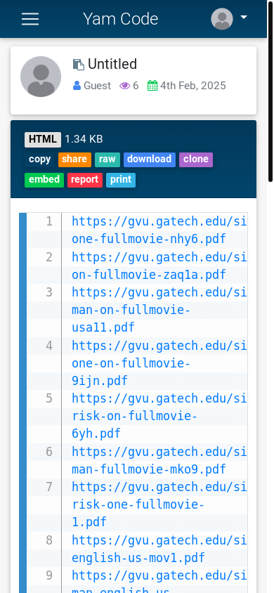 the mobile screenshot of yamcode.com