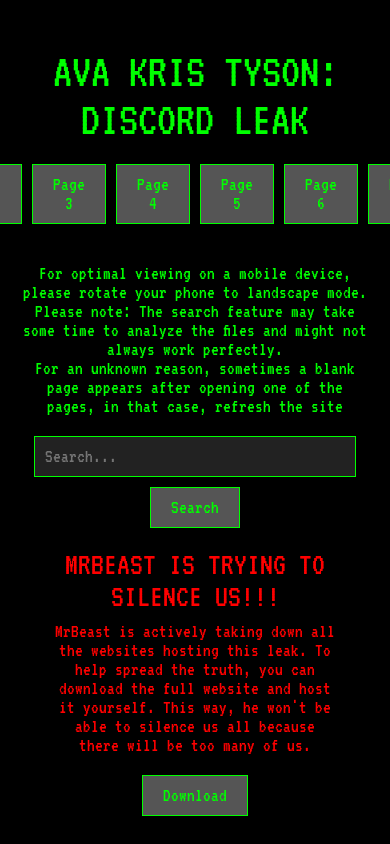 the mobile screenshot of nutus.neocities.org