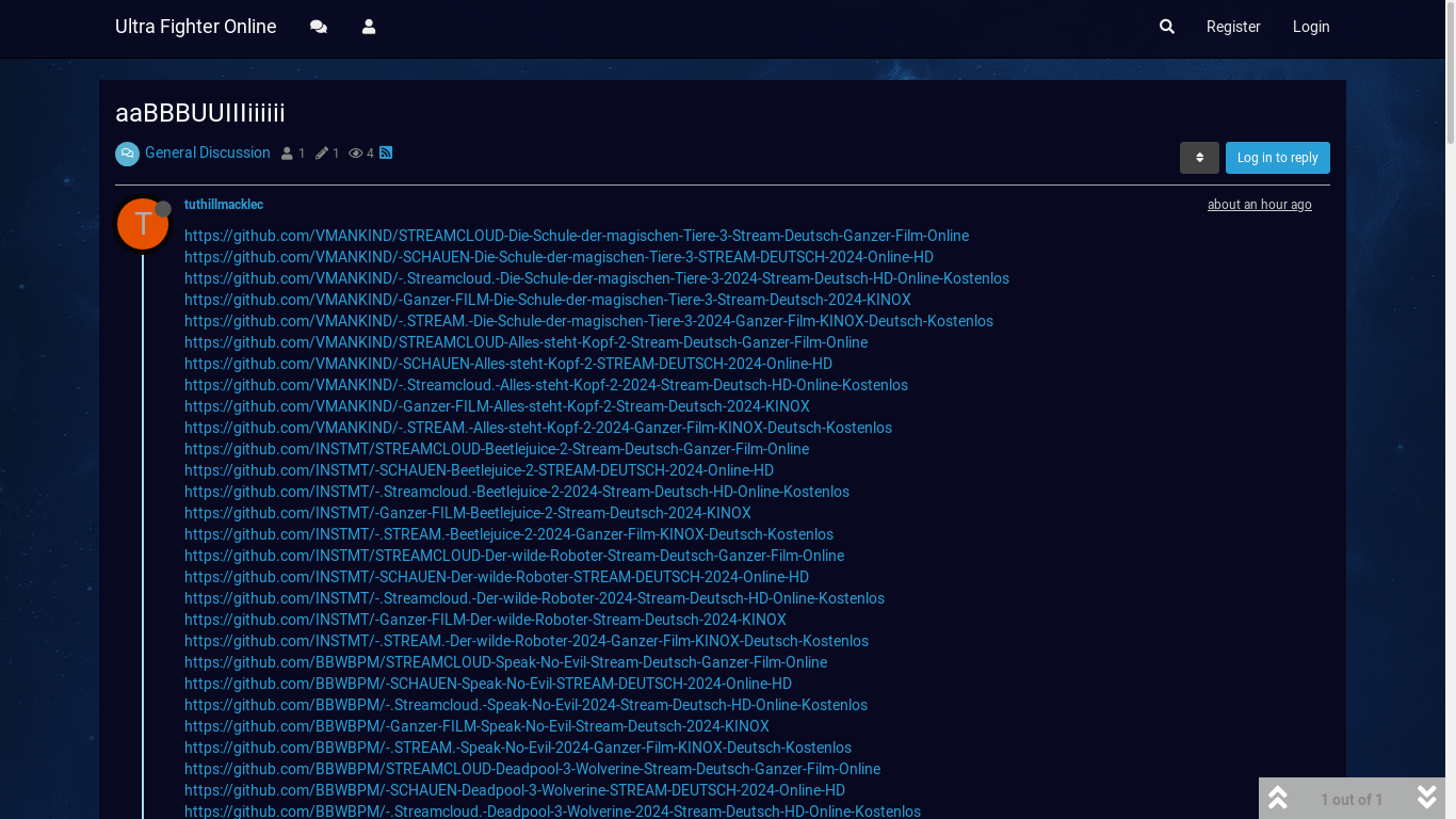 the desktop screenshot of ultrafighteronline.com