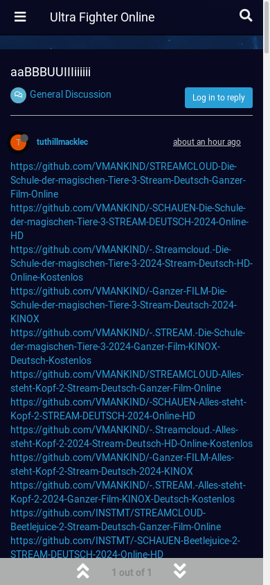 the mobile screenshot of ultrafighteronline.com
