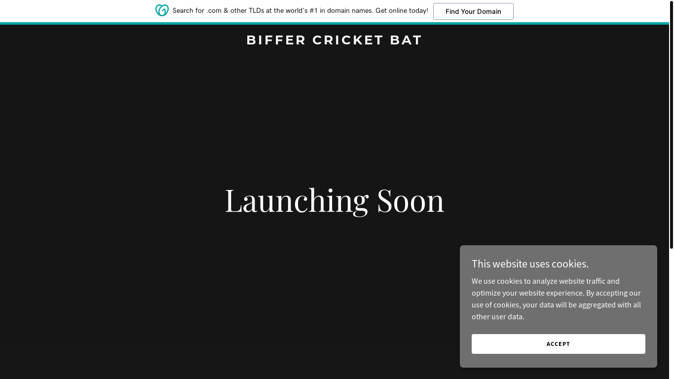 the desktop screenshot of biffercricketbat.com