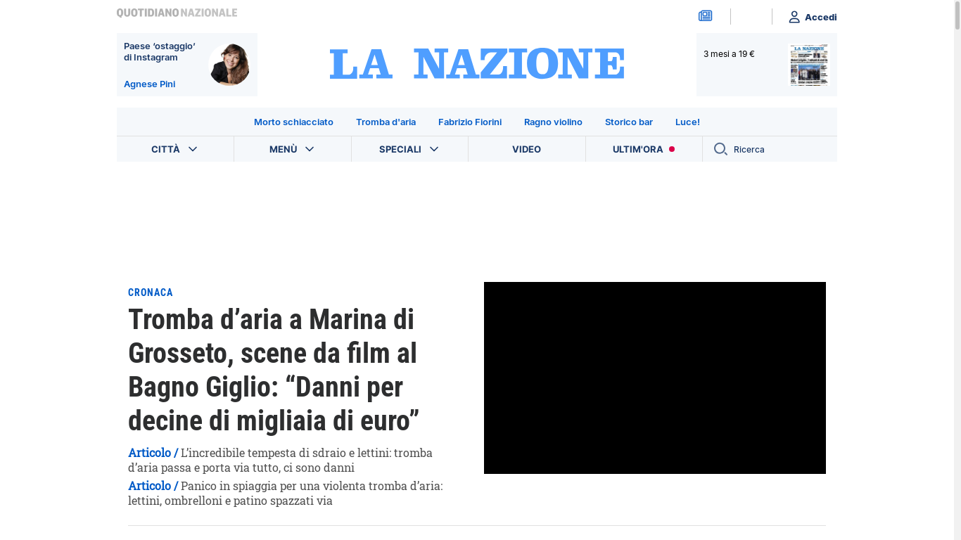 the desktop screenshot of www.lanazione.it
