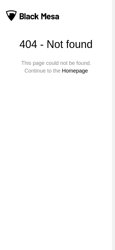 the mobile screenshot of blackmesa.com