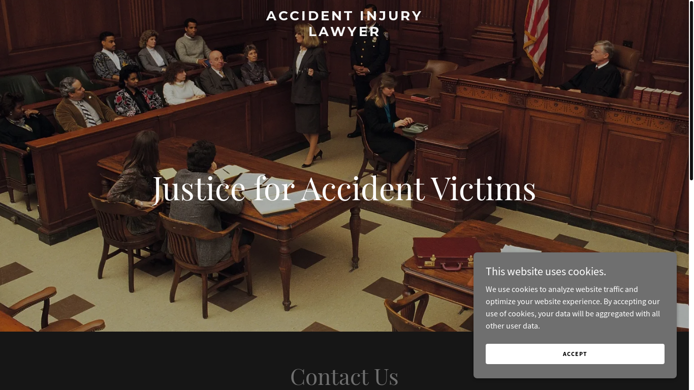 the desktop screenshot of accidentinjurylawer.com