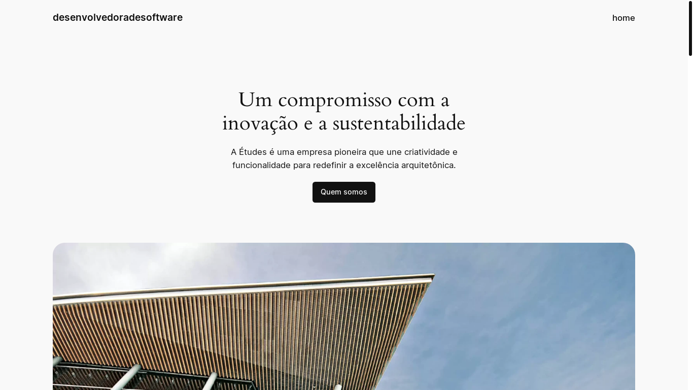 the desktop screenshot of desenvolvedoradesoftware.com