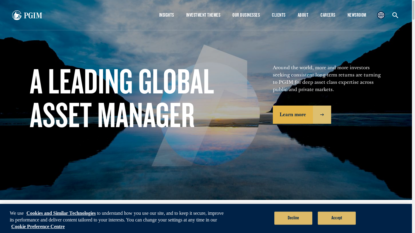 the desktop screenshot of www.pgim.com
