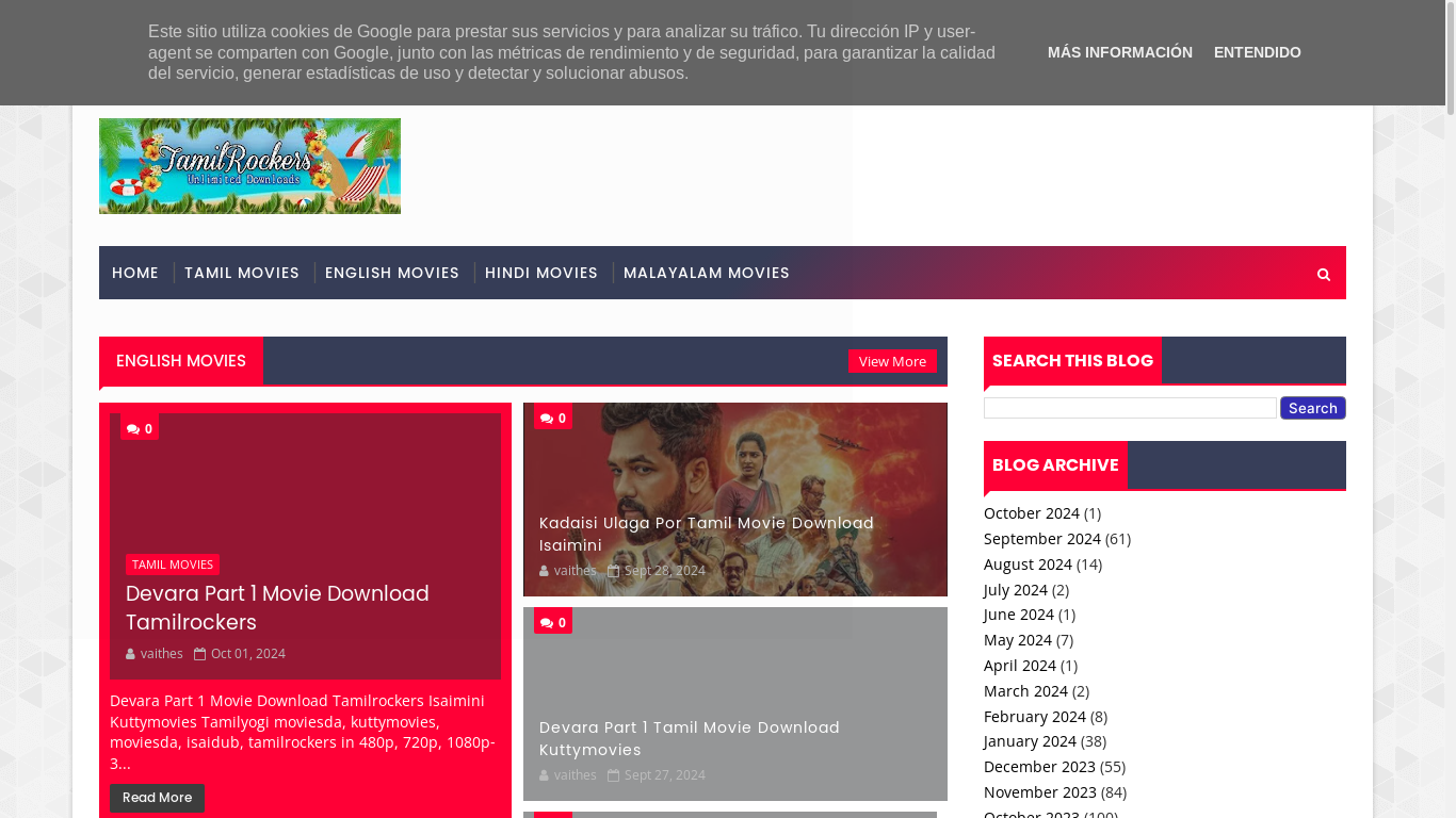the desktop screenshot of www.isaimini.life
