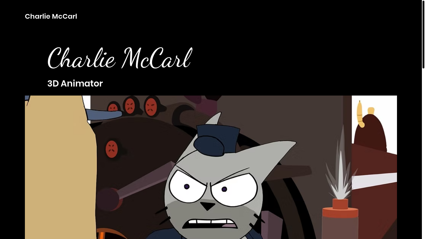 the desktop screenshot of www.charliemccarl.com