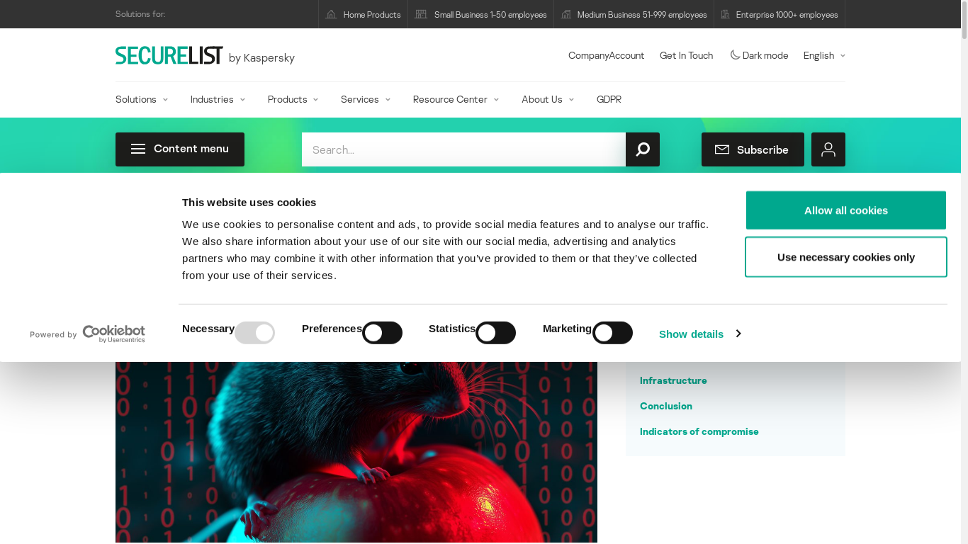 the desktop screenshot of securelist.com