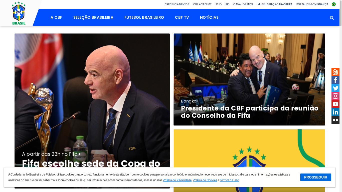 the desktop screenshot of www.cbf.com.br