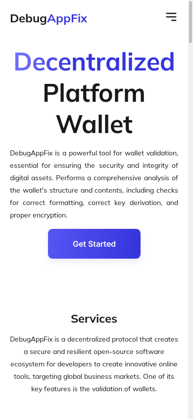 the mobile screenshot of debugdappresolve.vercel.app