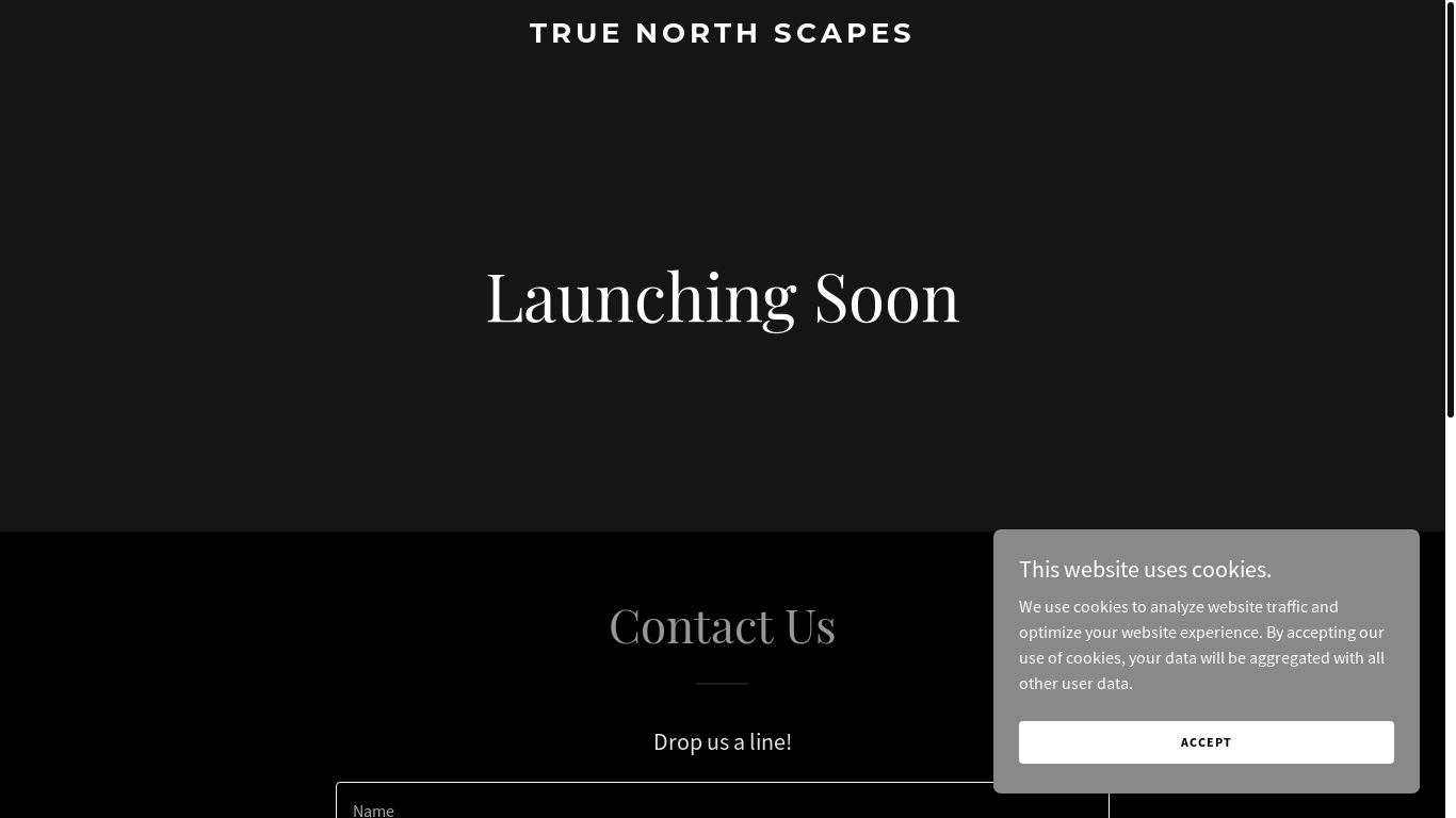 the desktop screenshot of truenorthscapes.com