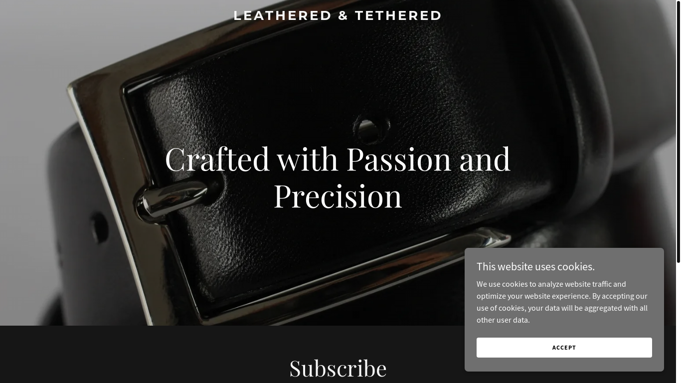the desktop screenshot of leathered-tethered.com