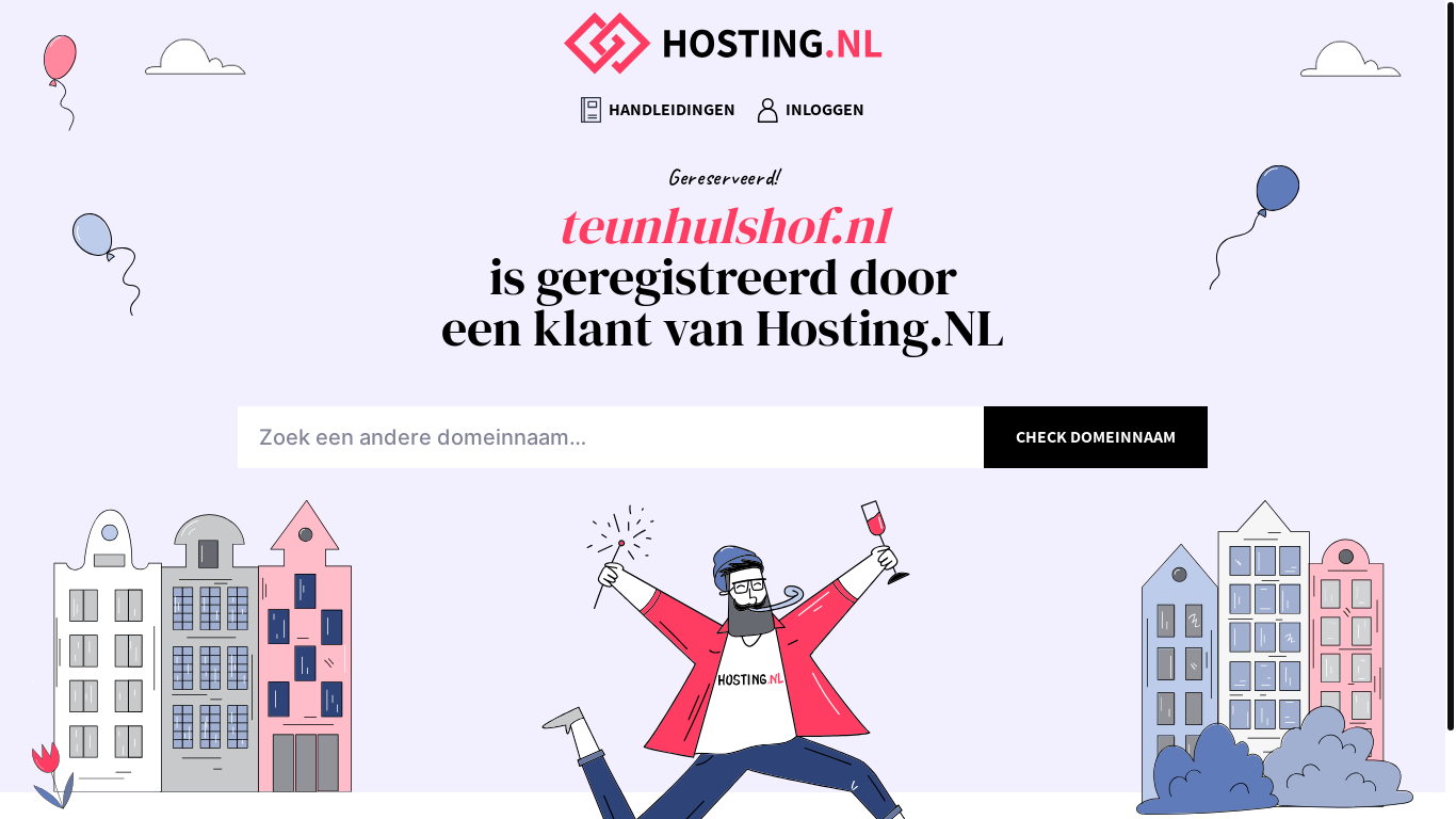 the desktop screenshot of teunhulshof.nl