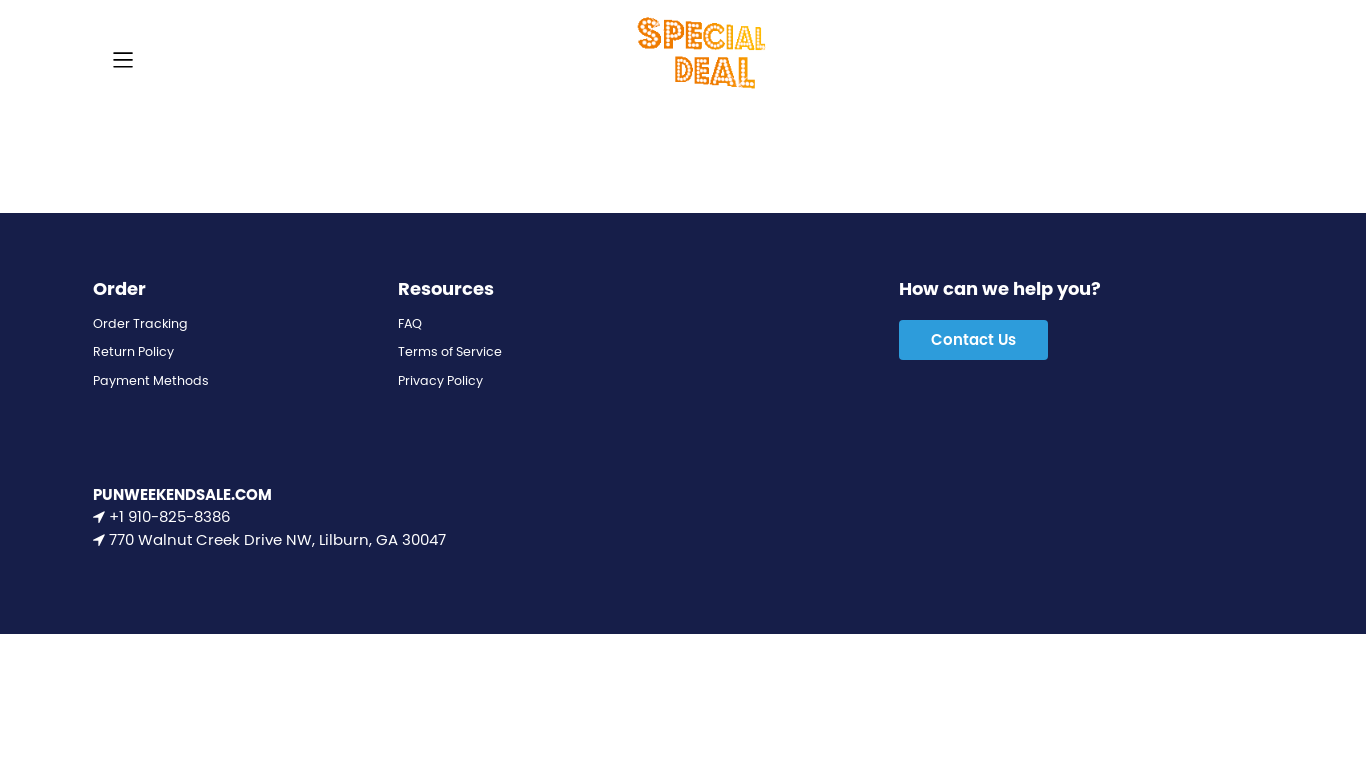 the desktop screenshot of punweekendsale.com