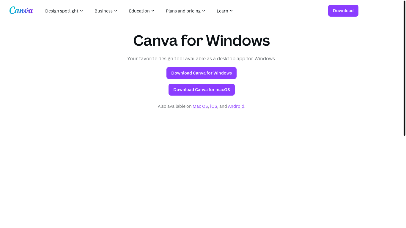the desktop screenshot of canvastd.com