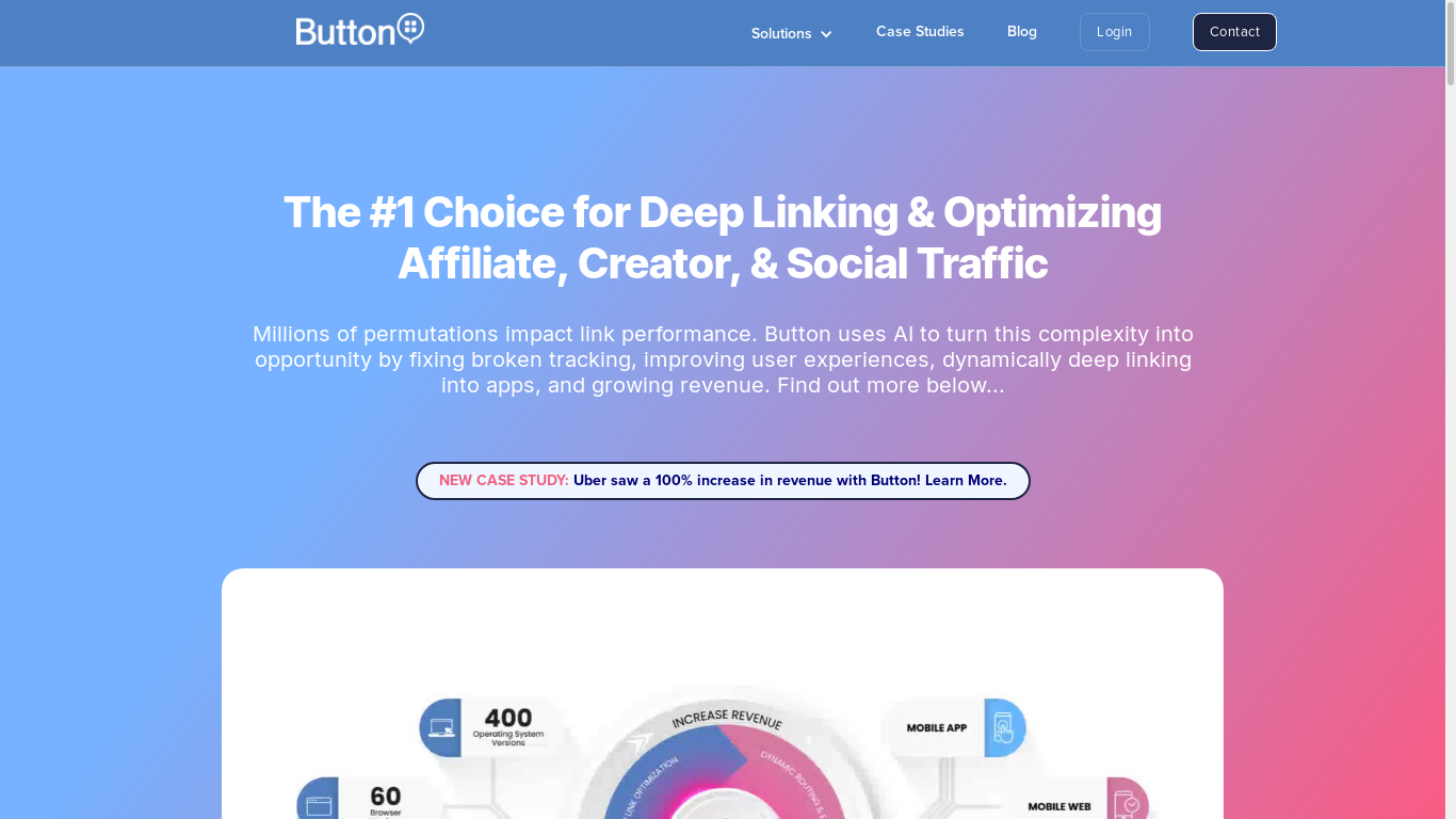 the desktop screenshot of www.usebutton.com