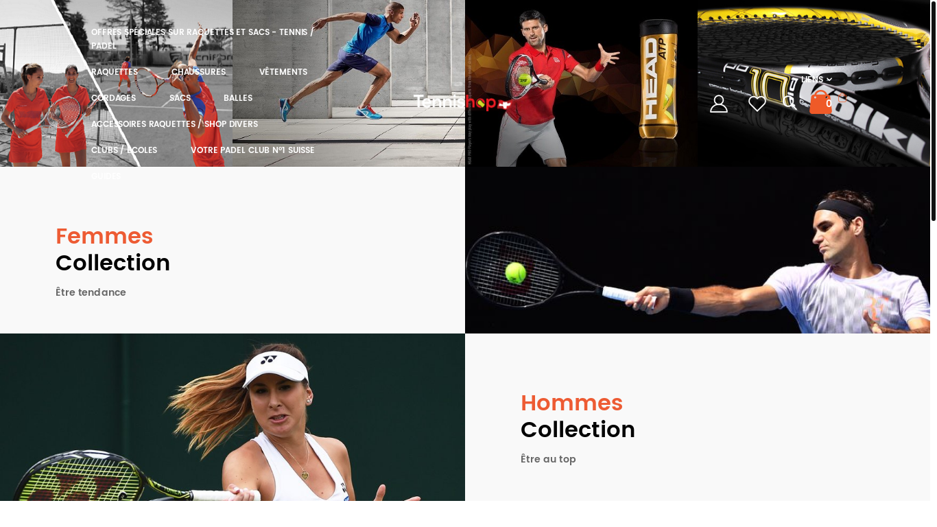 the desktop screenshot of tennishop.ch