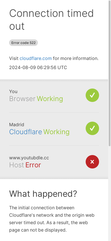 the mobile screenshot of www.youtubdle.cc