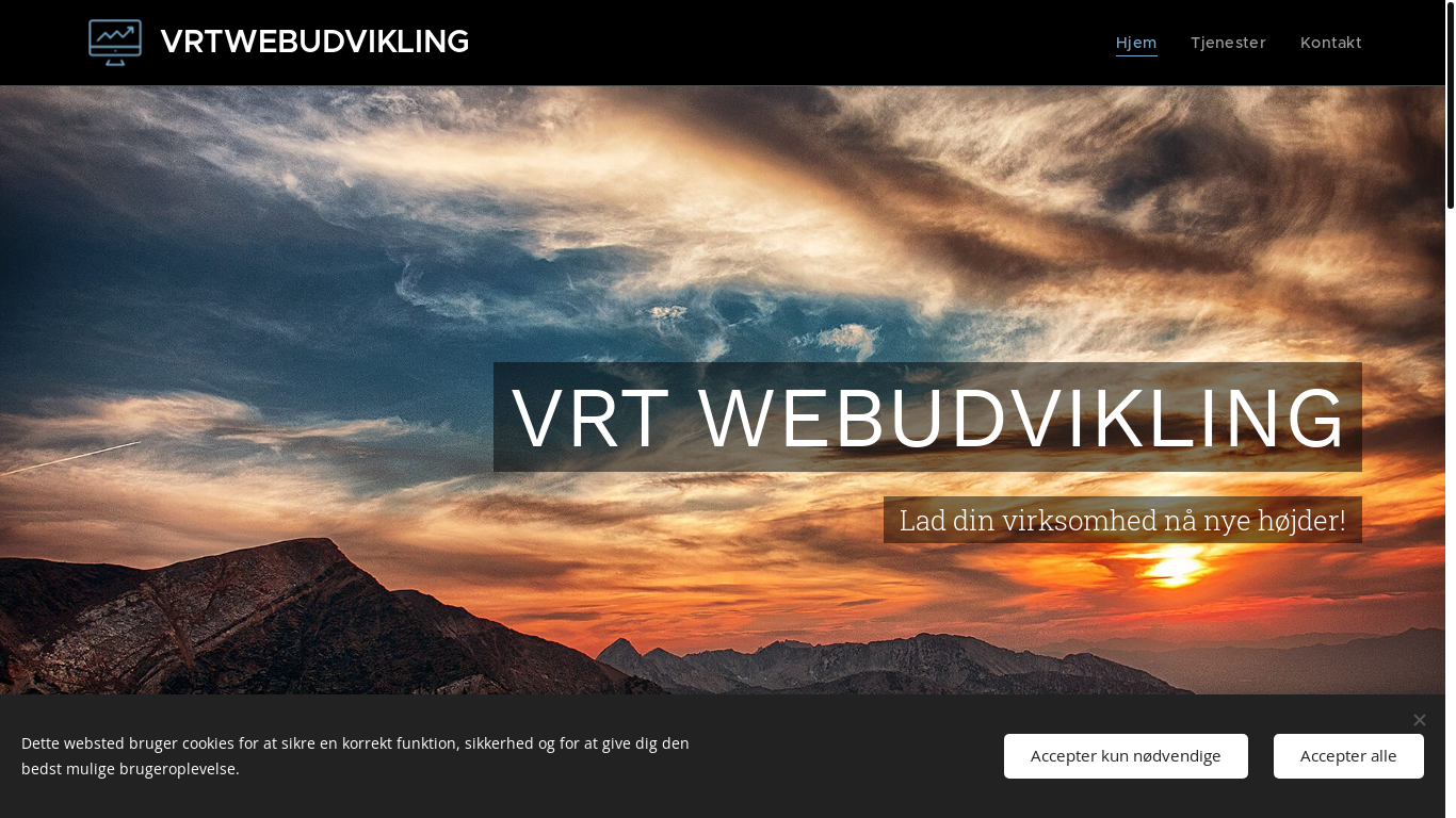 the desktop screenshot of www.vrtwebudvikling.com