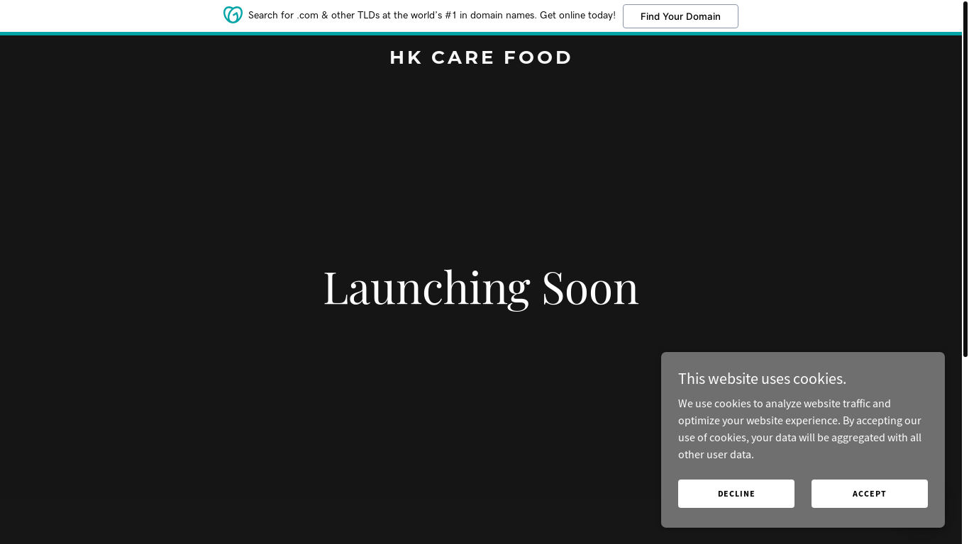 the desktop screenshot of hkcarefood.com