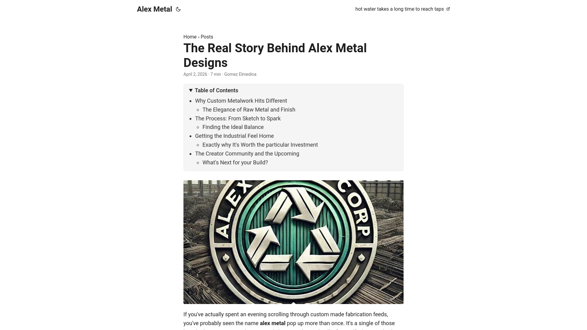 The Real Story Behind Alex Metal Designs | Alex Metal - URL Scan ...