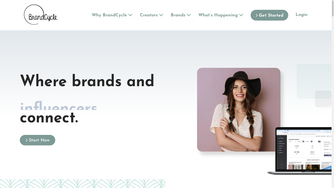 the desktop screenshot of brandcycle.com