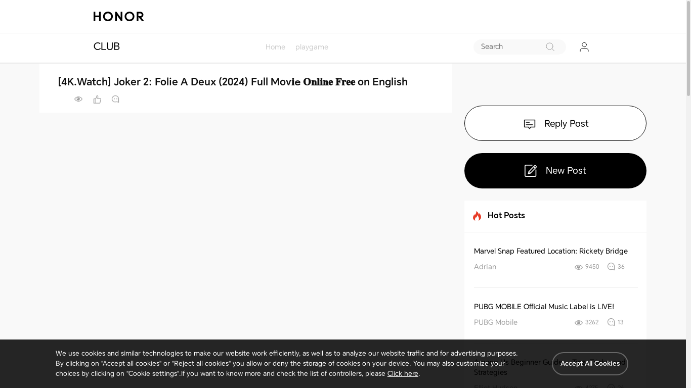 the desktop screenshot of www.honor.com