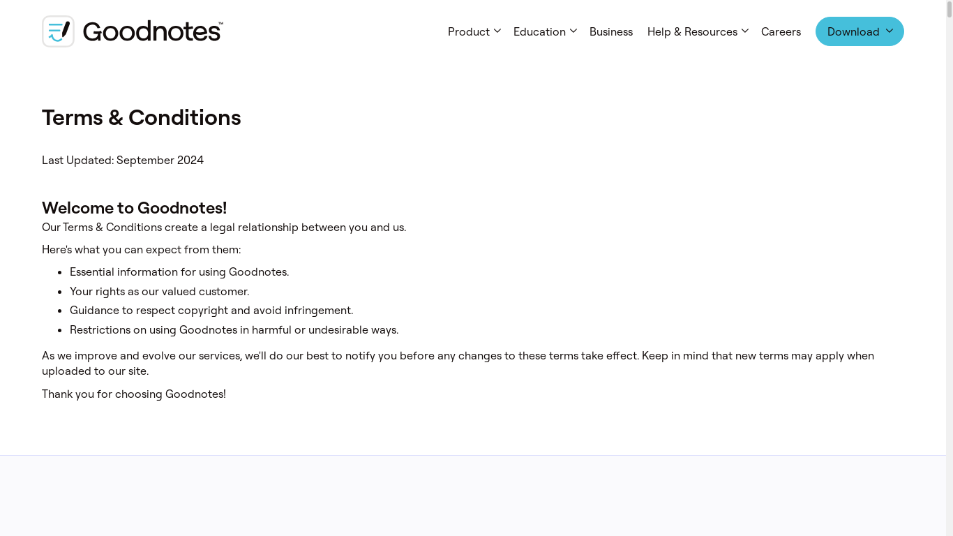the desktop screenshot of www.goodnotes.com