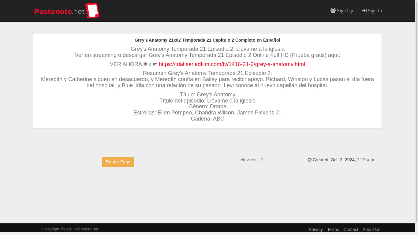 the desktop screenshot of pastenote.net