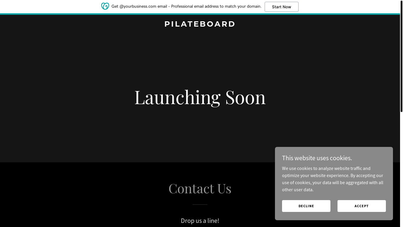 the desktop screenshot of pilateboard.co.uk