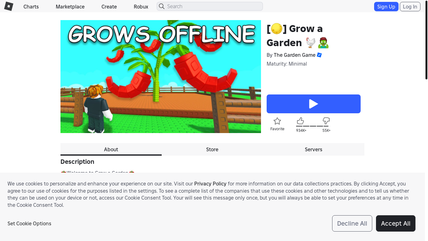 the desktop screenshot of www.roblox.com