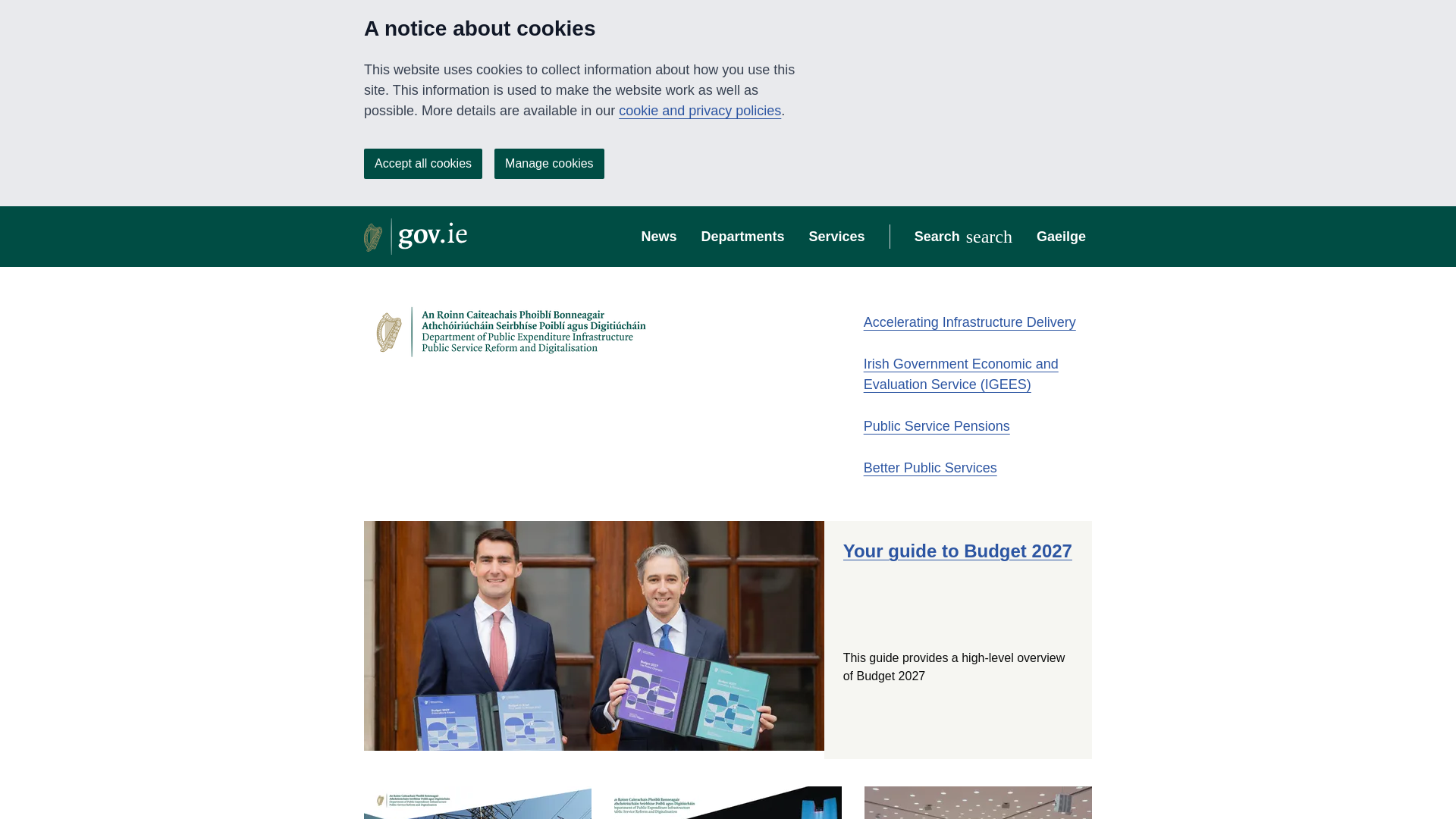 Department of Public Expenditure, Infrastructure, Public Service Reform ...