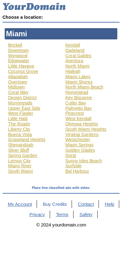 the mobile screenshot of www.yourdomain.com