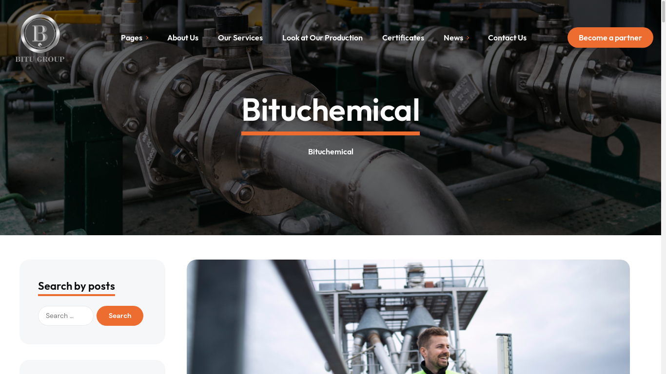 the desktop screenshot of www.bituchemical.com